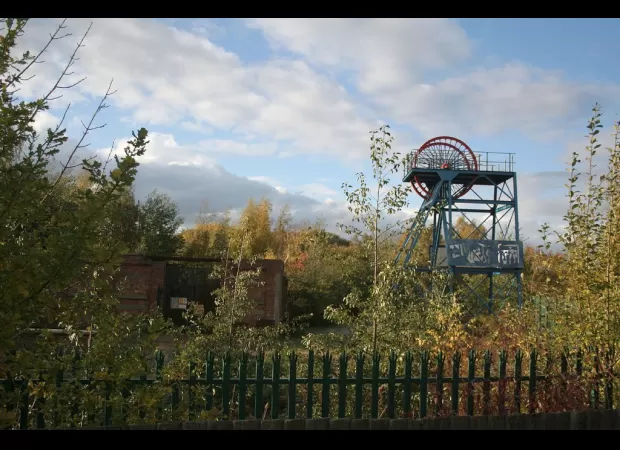 Abandoned amusement park with top log flume, locals plead for it to be restored.