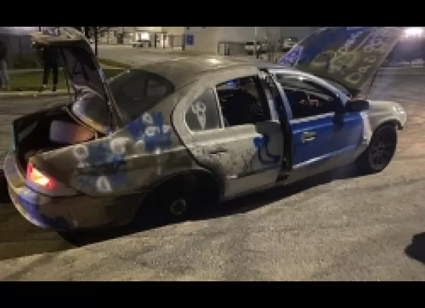 Driver in Canberra wearing banana suit wanted for burnout accident.