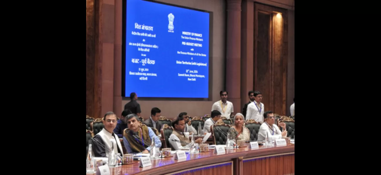 Finance Minister Sitharaman meets with state finance ministers prior to the budget announcement.