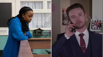 Sabrina realizes the truth about killer Joel after a terrifying warning in Coronation Street.