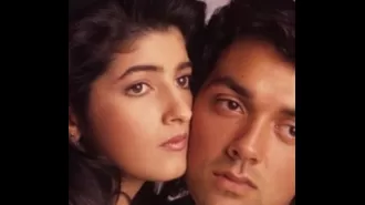 Twinkle shares photos with Bobby Deol from her first movie 'Barsaat'.