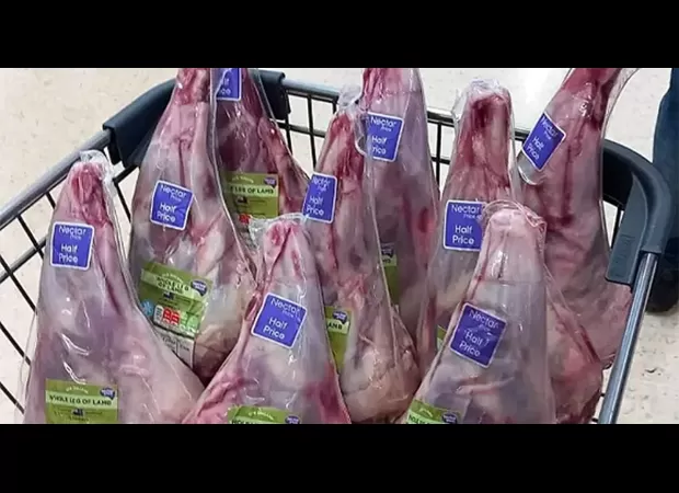 A buyer is criticized for excessive purchasing of discounted lamb, getting nine legs for just £36.