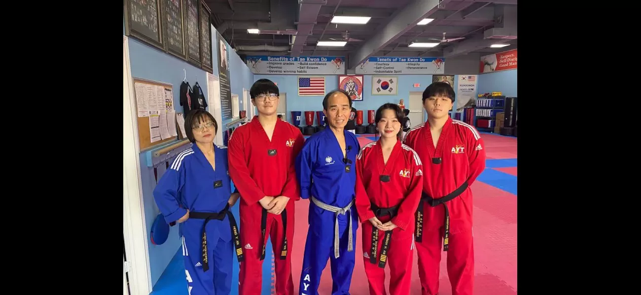 Taekwondo competitors sprang into action after hearing a woman's cries.