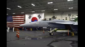 A US aircraft carrier has docked in South Korea as a display of strength against North Korea.
