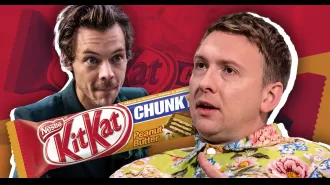 Comedian Joe Lycett shares unexpected conflict with singer Harry Styles and demands compensation from KitKat.