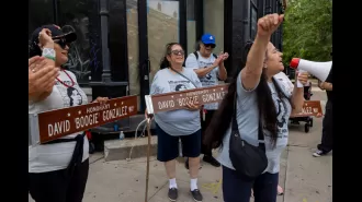 A street sign and march honor Pilsen activist killed 51 years ago, known as 'For Boogie'.