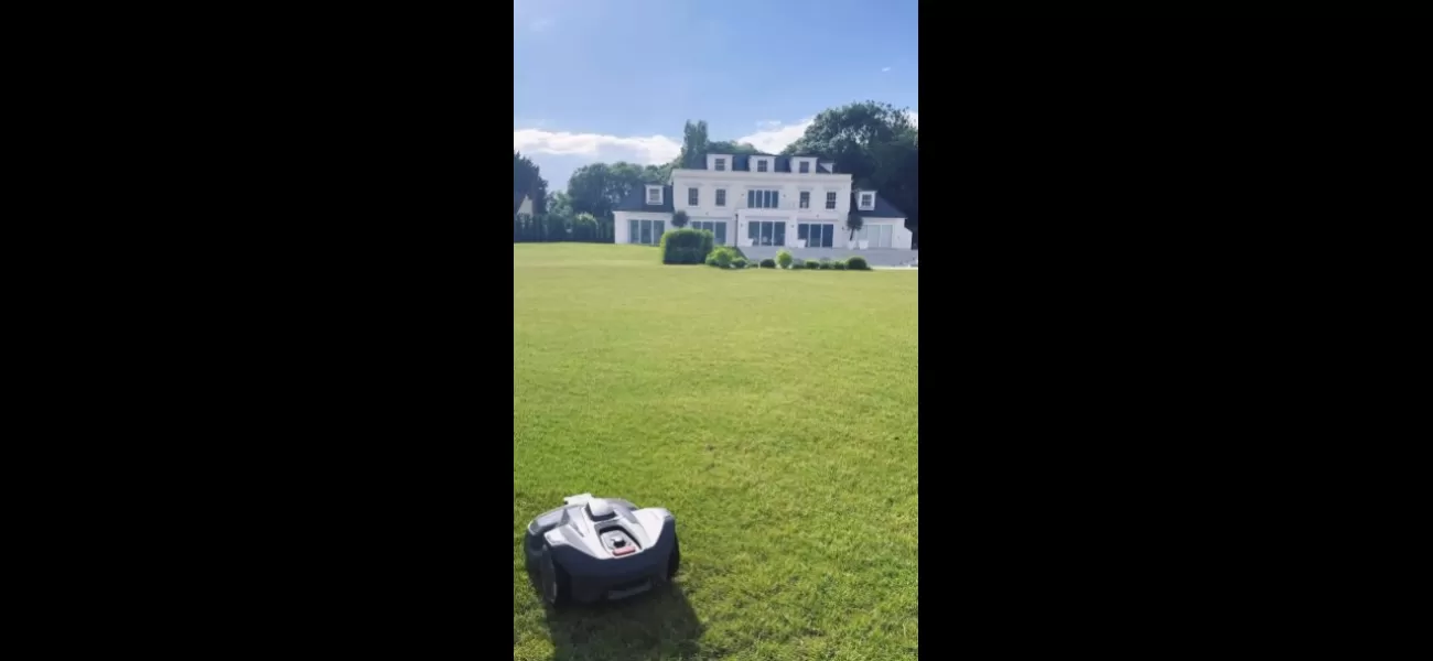 Fans of Mark Wright are surprised by the small size of his lawnmower considering the large size of his mansion garden.