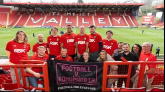 What is the main issue for LGBT+ individuals in the world of football?