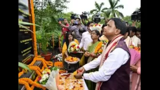 Odisha CM Mohan Majhi honors Syama Prasad Mookerjee on his death anniversary.