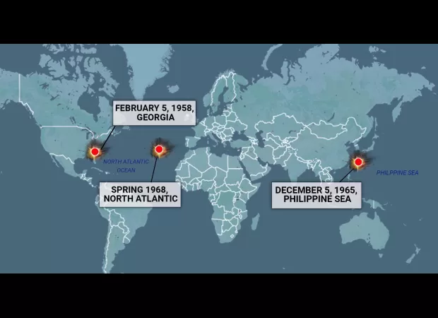 New map exposes US's lost nuclear bombs, with potential for even more to be missing.