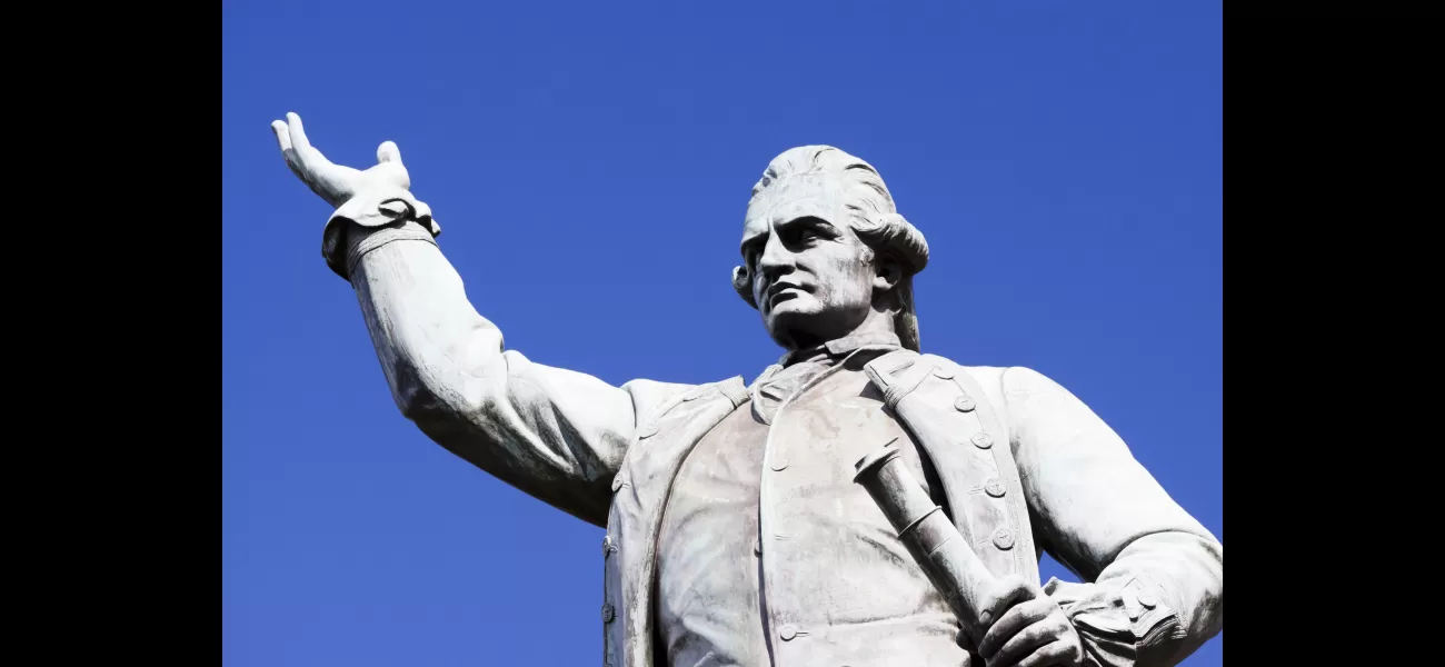 Vandals attack statue of Captain Cook.