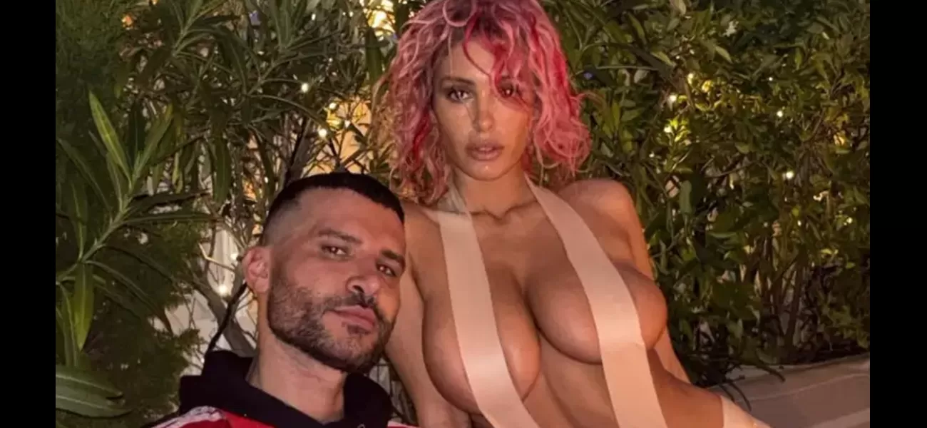 Kanye's wife Bianca Censori has a wardrobe mishap in a revealing tape outfit.