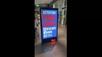 Two individuals were taken into custody when a violent fight broke out, resulting in the lockdown of a shopping center.