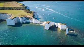 During a school trip, a boy tumbled off a cliff while someone was taking his picture.