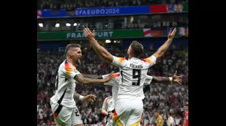 Germany stays in the lead with Fullkrug's goal, tying the game against Ndoye in Euro 2024.