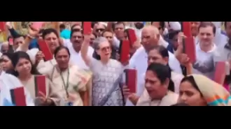 Parliament's INDIA bloc demonstrates strength and urges protection of Constitution.