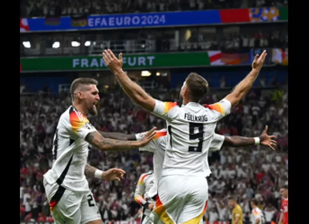Germany stays in the lead with Fullkrug's goal, tying the game against Ndoye in Euro 2024.