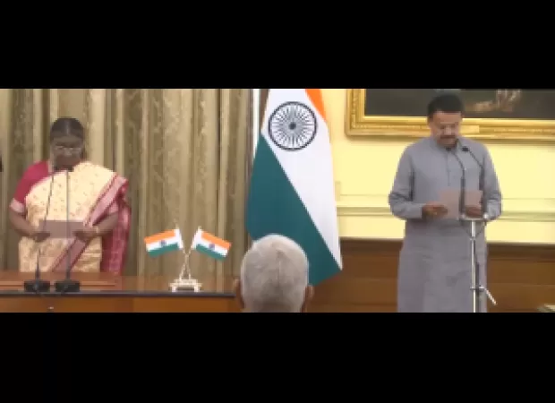 Mahtab is sworn in as temporary speaker for the new Lok Sabha.