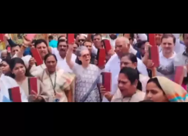 Parliament's INDIA bloc demonstrates strength and urges protection of Constitution.