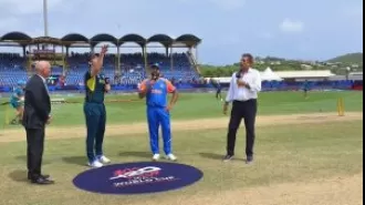 Australia chooses to field first against India in T20 World Cup game.