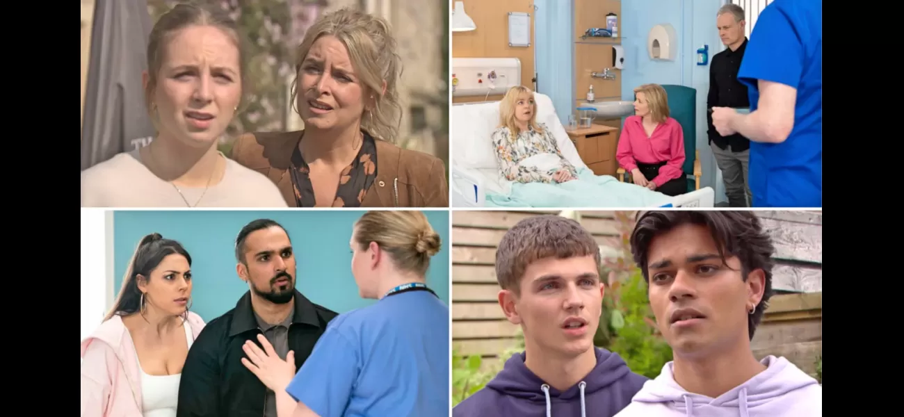 Charity plans to reveal Tom King's secrets as a Corrie star is hospitalized, according to 12 upcoming soap spoilers.