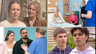 Charity plans to reveal Tom King's secrets as a Corrie star is hospitalized, according to 12 upcoming soap spoilers.