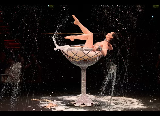 Dita Von Teese, 51, defies aging as she shows off nude body in stunning performance.