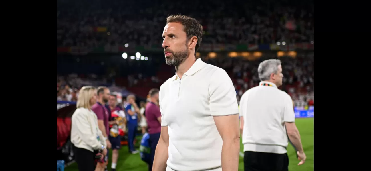 Fans express dissatisfaction with England coach Gareth Southgate after team's tie with Slovenia in Euro 2024, throwing cups and booing.