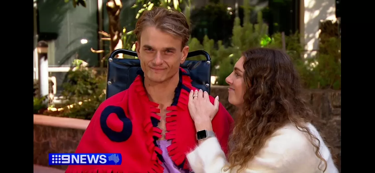 A surfer who was paralyzed in a terrifying fall is determined to make a comeback.