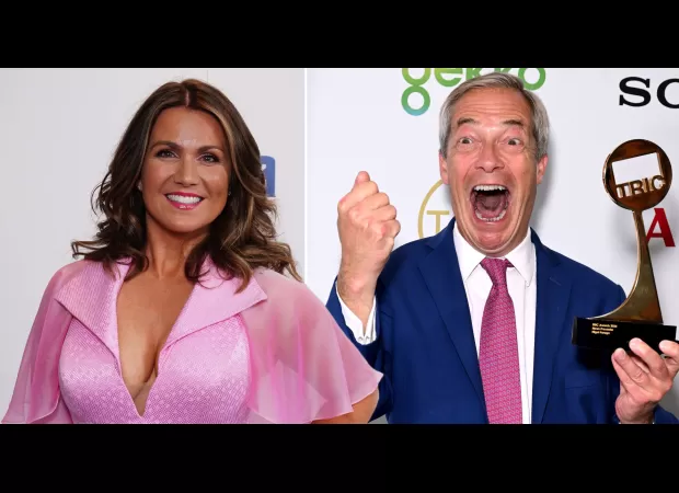Susanna Reid takes a subtle jab at Nigel Farage after he wins a TV award ahead of her.