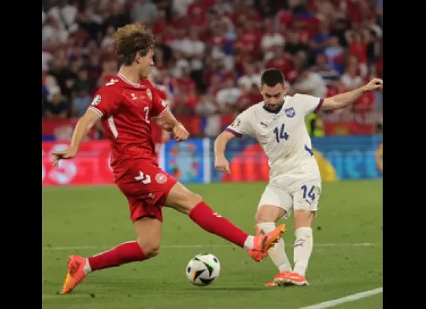 England wins their Group C match with a draw and Denmark is held to a draw by Serbia in Euro 2024.