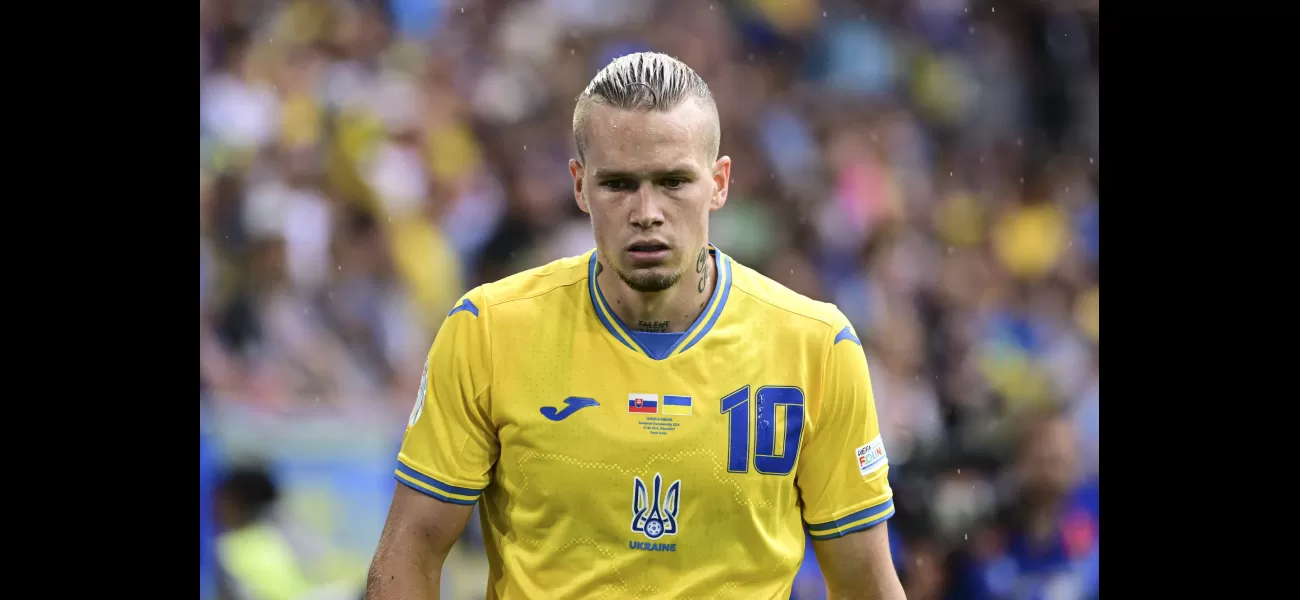 Zinchenko and Mudryk out of Ukraine's Euro 2024 match against Belgium.