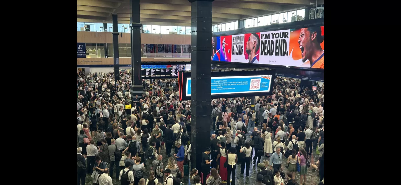 Hottest day of the year causes chaos at major London station due to travel disruptions.