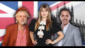 Celebrities' voting preferences for UK's general election.