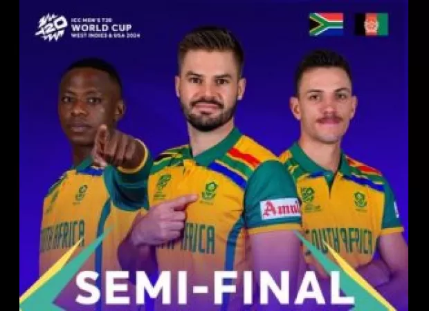 South Africa dominates Afghanistan to secure spot in first ever T20 World Cup final.