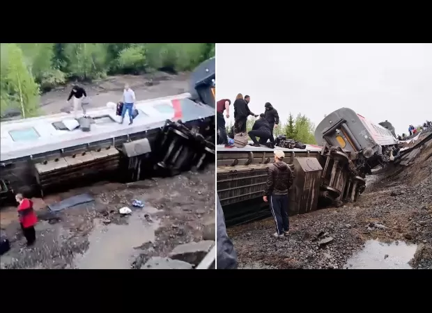 Fatal accident as tourist train derails and plunges into river, claiming two lives.