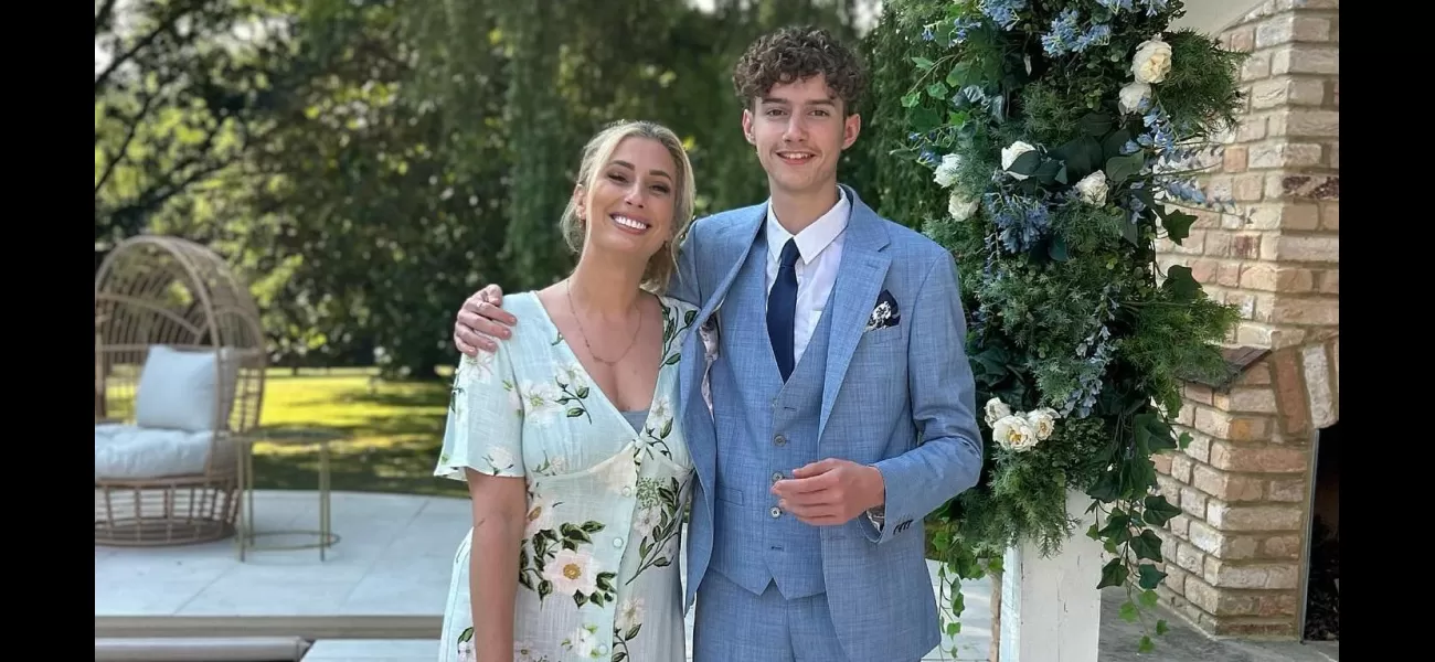 Adorable mother Stacey Solomon is overshadowed by her stylish 16-year-old son as he prepares for prom.