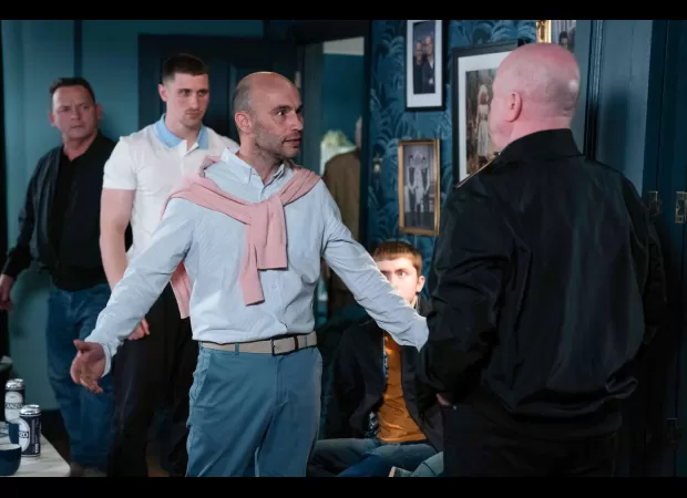 Viewers of EastEnders discover the previous role of actor Roland Manookian, who plays Teddy Mitchell.