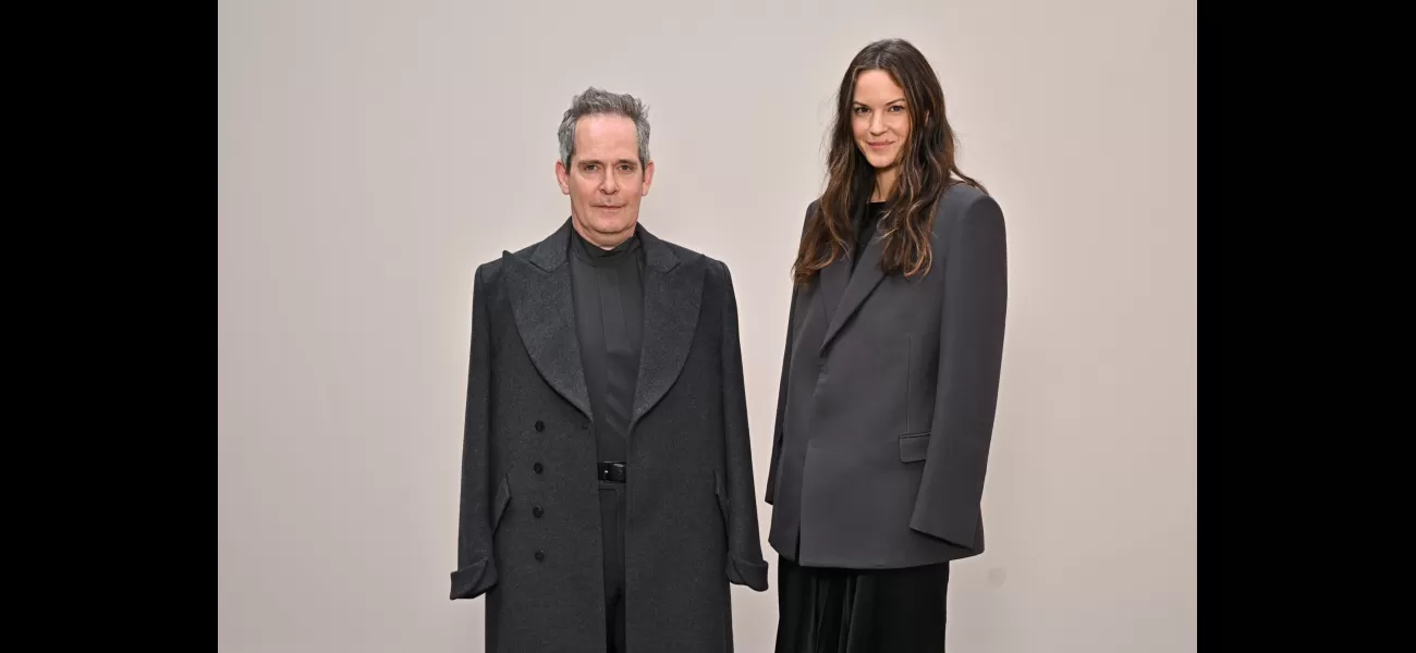 British actor Tom Hollander, age 56, sports unique outfit without using his hands while attending an event with his 40-year-old fiancée Fran Hickman.