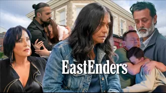 A popular EastEnders character is hospitalized after Maya's true identity is revealed in 42 photos.