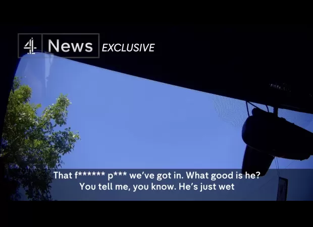 A canvasser was caught on video using a racial slur to refer to politician Rishi Sunak.