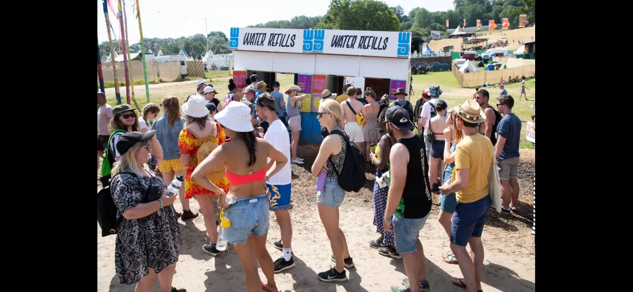 Glastonbury attendees shocked by high water prices.