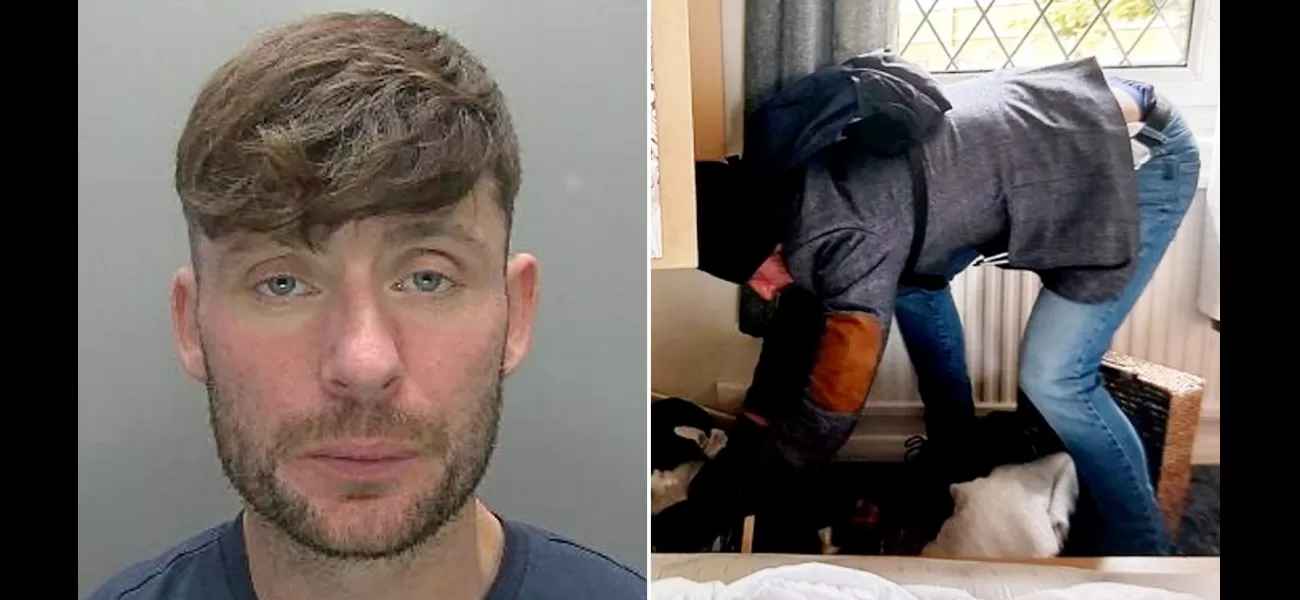 A burglar was caught in the act searching through a pregnant woman's bedroom.