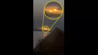 A Canadian couple notices a strange flashing light in the distance.
