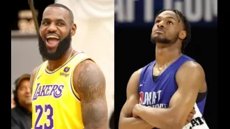 The Los Angeles Lakers have selected Bronny James, the first second-round pick in history to be teammates with his legendary father.