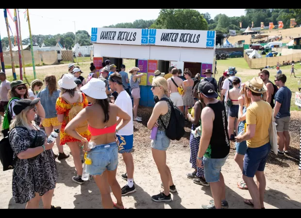Glastonbury attendees shocked by high water prices.