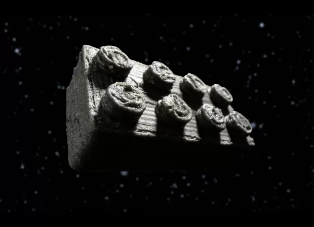 Moon bricks inspired by Lego could aid in constructing space bases later on.