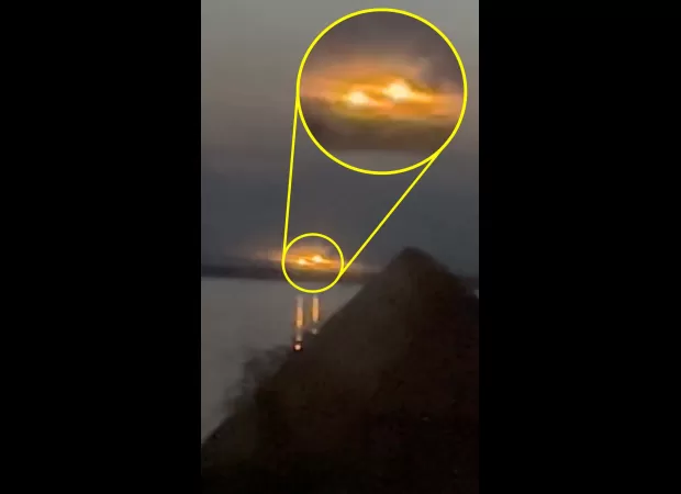 A Canadian couple notices a strange flashing light in the distance.