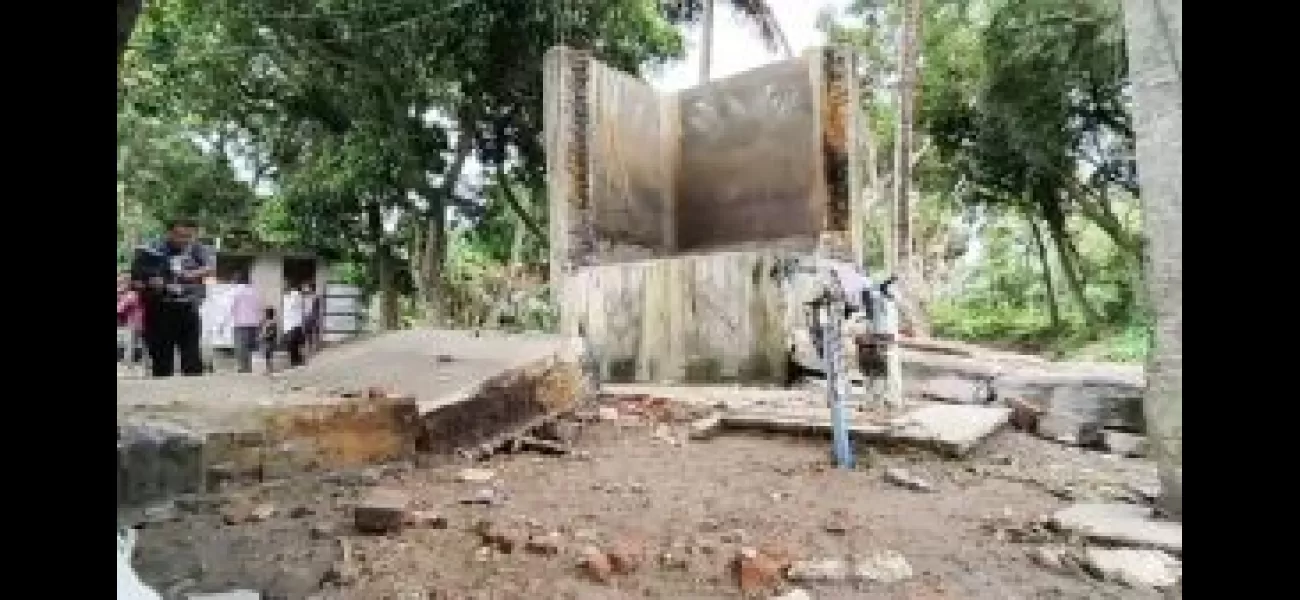 A student died in Balasore school when a water tank fell down.