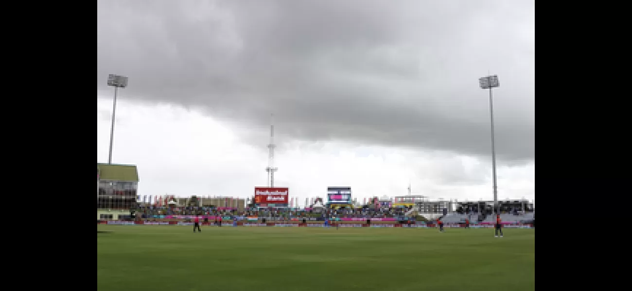 Possible paraphrase: Potential for rain in Barbados during India vs South Africa T20 World Cup 2024 final.
